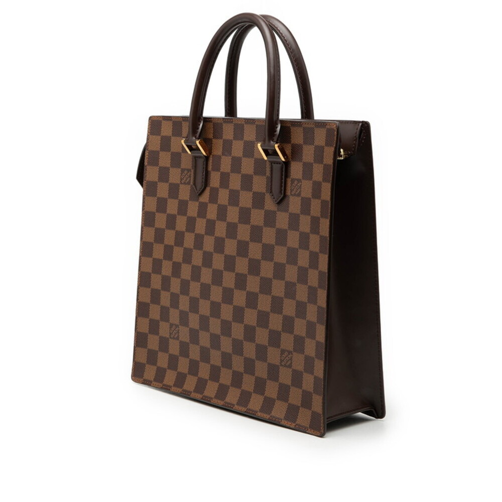 LOUIS VUITTON Authentic Brown Damier Leather Tote Bag - Picture 2 of 6